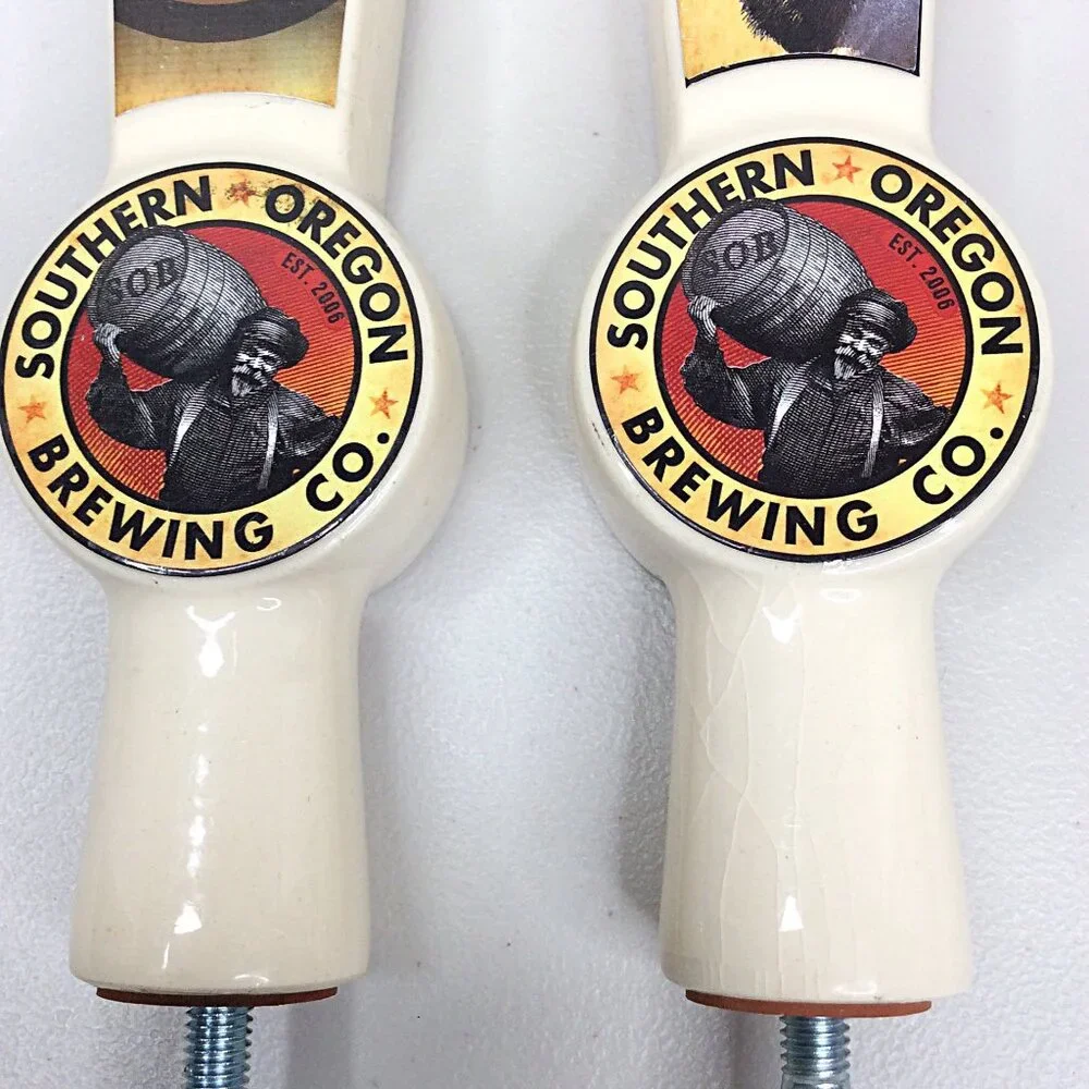 Lot of 2‎ Southern Oregon Brewing Tap Handle Pulls Pin Up Porter Nick Race IPA